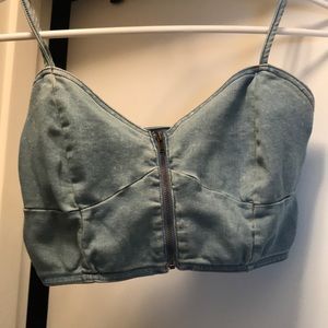 Bongo denim bralette crop top